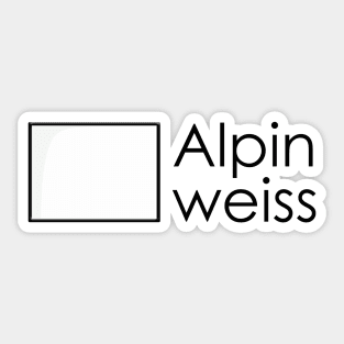 Alpinweiss Sticker